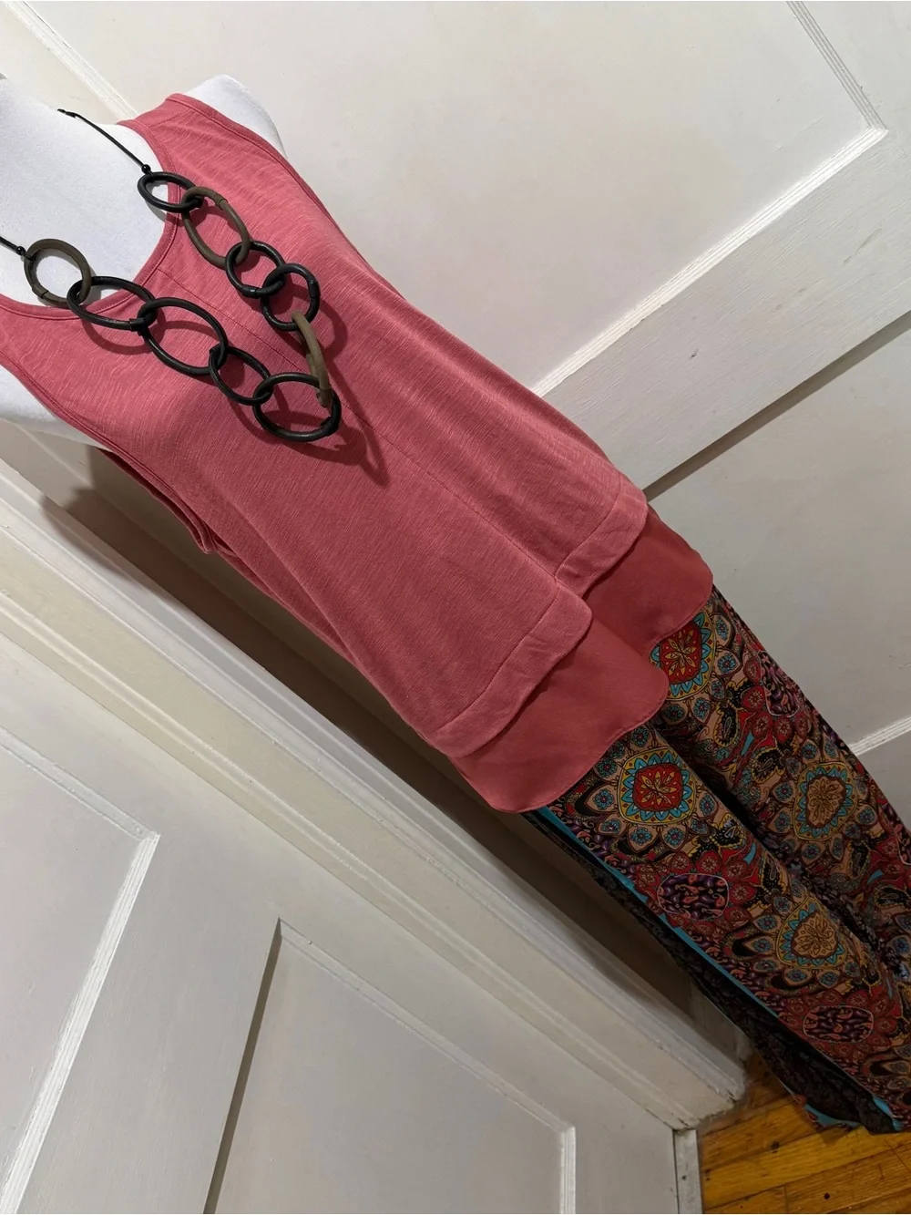 J. Crew Dusty Rose Layered Hem Tank
